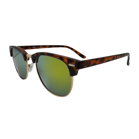 9027 | Gold Mirror Browline Sunglasses - Picture 3 of 5